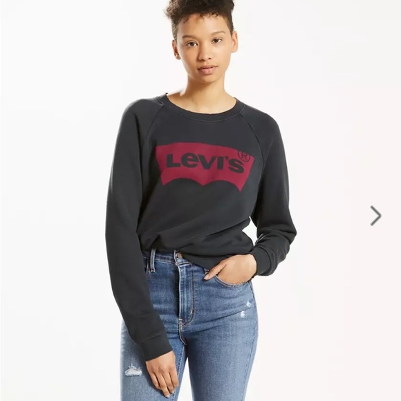 LEVI'S-LOGO RELAXED CREWNECK SWEATSHIRT - Picture 1 of 5